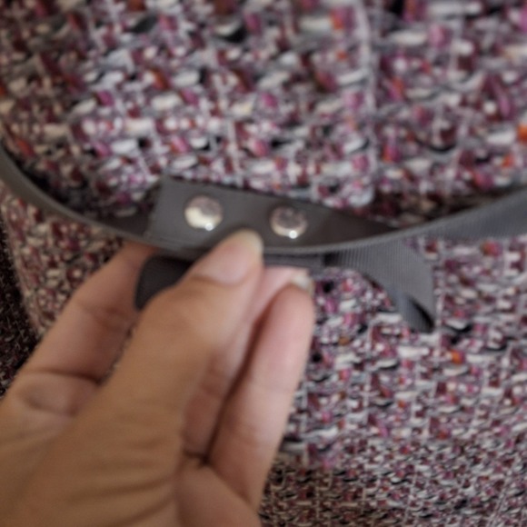 Y2K Preppy Vintage Alfani Pink Tweed Skirt Suit Set Size 4P Jacket & 6P Skirt - Picture 5 of 12